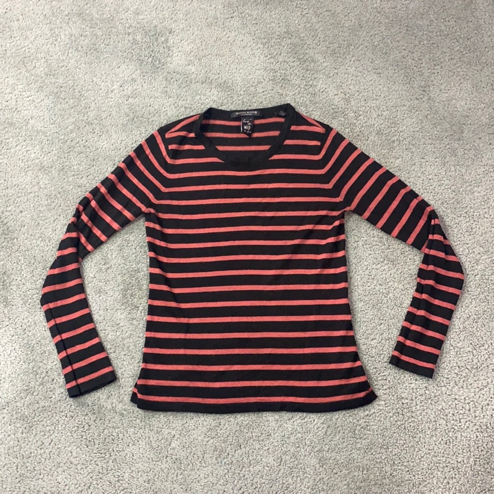 Maison Scotch And Soda Striped Wool Blend top sz 1